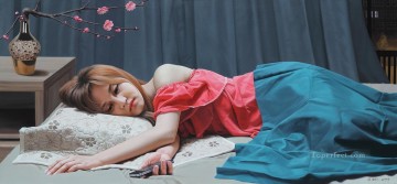 Chino Painting - boudoir quejándose de una interminable noche de invierno niña china
